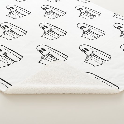 Halloween, Niedlich Ghost White, Trick oder Treat, Sherpadecke (3/4)