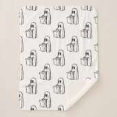 Halloween, Niedlich Ghost White, Trick oder Treat, Sherpadecke (Vorderseite)