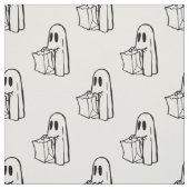 Halloween, Niedlich Ghost White, Trick oder Treat, Stoff (Muster)