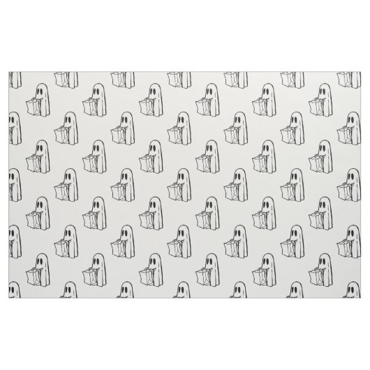 Halloween, Niedlich Ghost White, Trick oder Treat, Stoff (Fat Quarter (45,7 x 55,9 cm))