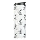 Halloween, Niedlich Ghost White, Trick oder Treat, Thermosbecher (Nach links gedreht)