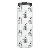 Halloween, Niedlich Ghost White, Trick oder Treat, Thermosbecher (Rückseite)