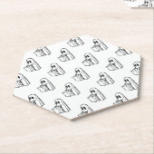 Halloween, Niedlich Ghost White, Trick oder Treat, Untersetzer (angewinkelt)