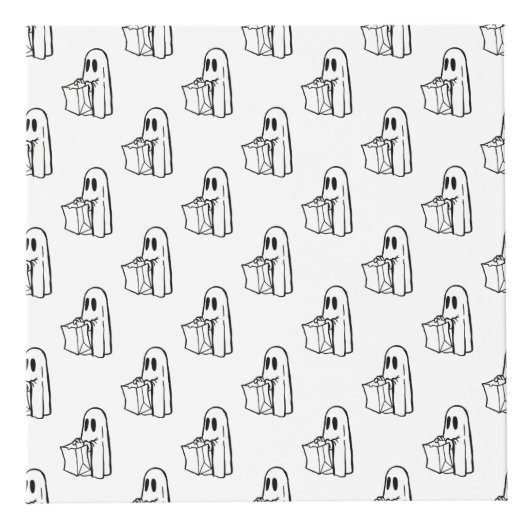 Halloween, Niedlich Ghost White, Trick oder Treat, Würfel (Vorderseite)