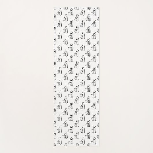 Halloween, Niedlich Ghost White, Trick oder Treat, Yogamatte (Vorderseite)