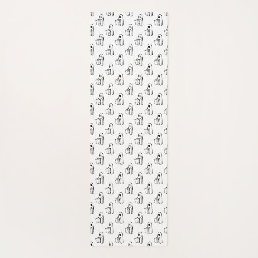 Halloween, Niedlich Ghost White, Trick oder Treat, Yogamatte (Rückseite)