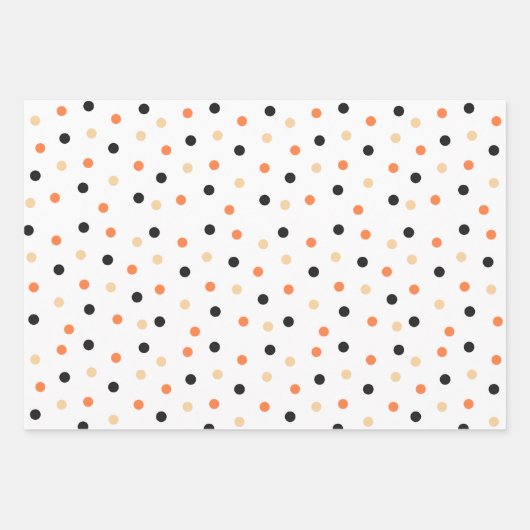 Halloween Niedlich Ghosts Black und Orange Wrappin Geschenkpapier Set (Vorderseite 3)