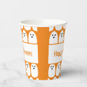 Halloween Niedlich Ghosts Orange Party Pappbecher (Links)