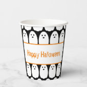 Halloween Niedlich Ghosts Pappbecher (Rückseite)