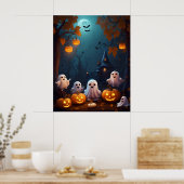 Halloween Niedlich Ghosts Poster (Küche)