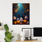 Halloween Niedlich Ghosts Poster (Heimbüro)