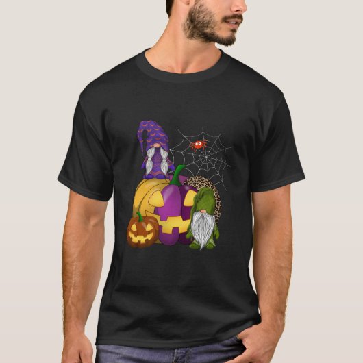 Halloween Niedlich Gnome Halloween-Kostümkürbis T-Shirt (Vorderseite)
