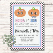 Halloween Niedlich Groovy Pumpkin Gender-Offenbaru Einladung