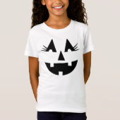Halloween Niedlich Happy Jack-O-Lantern Girly Face T-Shirt (Vorderseite)