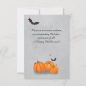 Halloween Niedlich Hexe mit Pumpkin (Rückseite)
