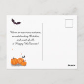 Halloween Niedlich Hexe mit Pumpkin Postkarte (Rückseite)