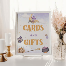 Halloween Niedlich Hexen Geburtstagskarten und Ges Poster