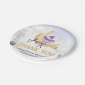 Halloween Niedlich Hexengeburt Pappteller (Schrägansicht)