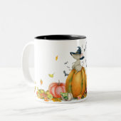 Halloween Niedlich Hexenmäuse Zweifarbige Tasse (Vorderseite Links)