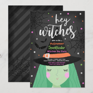 Halloween Niedlich Hey Hexen Halloween Tea Party Einladung