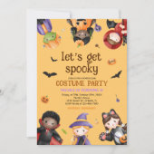 Halloween Niedlich Kids Costume Party Einladung (Vorderseite)