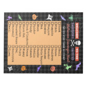 Halloween Niedlich Kids Scavenger Jagdliste Notizblock (Vorderseite)