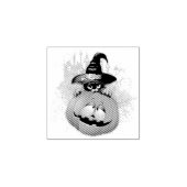 Halloween Niedlich Kitty Hexe und Kürbisfreund Gummistempel (Prägung)