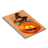 Halloween Niedlich Kitty Hexe und Kürbisfreund Notizblock (Rechte Seite)