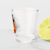 Halloween Niedlich Kitty Hexe und Kürbisfreund Schnapsglas (Rechts)