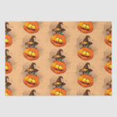 Halloween Niedlich Kitty Hexe und Kürbisfreund Seidenpapier (Vorderseite)