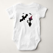 Halloween Niedlich Kitty in Pumpkin mit Fledermäus Baby Strampler (Rückseite)