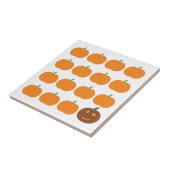 Halloween-Niedlich-Kürbispatch Fliese (Seite)