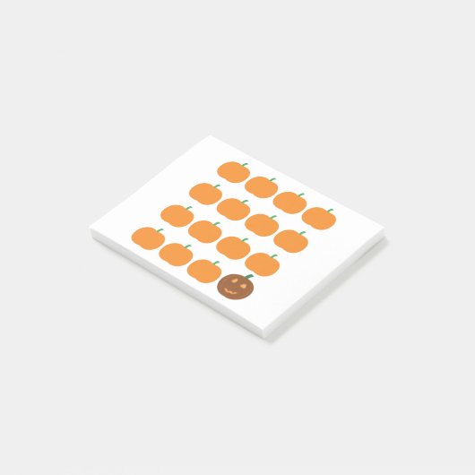 Halloween-Niedlich-Kürbispatch Post-it Klebezettel (angewinkelt)