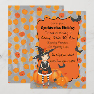 Halloween Niedlich Little Hexe Einladung