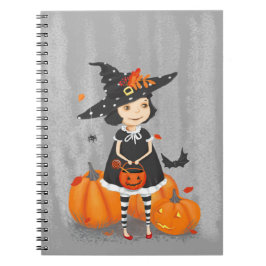 Halloween Niedlich Little Hexe Notizblock