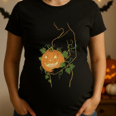 Halloween Niedlich Little Pumpkin Pregnant Silhoue T-Shirt