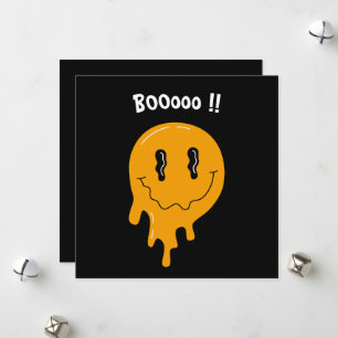 Halloween Niedlich Orange-Geist ☜ Benutzerrechtes Feiertagskarte
