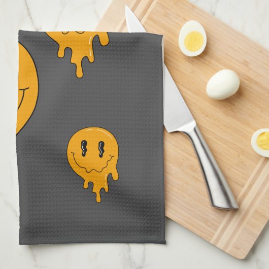 Halloween Niedlich Orange-☜ Geschirrtuch (Viertel Falte)