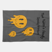 Halloween Niedlich Orange-☜ Geschirrtuch (Horizontal)