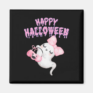 Halloween Niedlich Pink Ghost Fall Apparel Girls Magnet