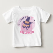 Halloween Niedlich Pink & Lila Kürbishut Baby T-shirt (Vorderseite)
