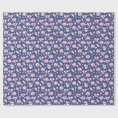 Halloween Niedlich Pink Pumpkins Pattern Geschenkpapier (Flach)