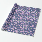 Halloween Niedlich Pink Pumpkins Pattern Geschenkpapier (Ungerollt)