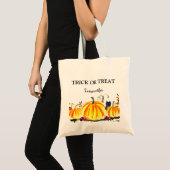 Halloween Niedlich Pumpkin Black Cat Modern Tragetasche (Vorderseite (Produkt))