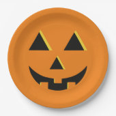 Halloween Niedlich Pumpkin Jack-O-Lantern Papierpl Pappteller (Vorderseite)