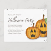 Halloween Niedlich Pumpkins Jack O'lanterns Budget Postkarte (Vorderseite)