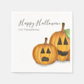 Halloween Niedlich Pumpkins Jack O'lanterns Simple Serviette (Vorderseite)