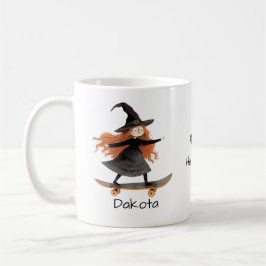 Halloween Niedlich Skateboarding Hexenpersonalize Kaffeetasse