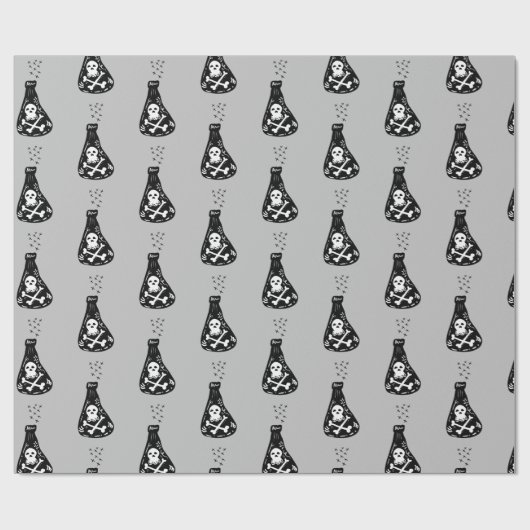 Halloween Niedlich Skeleton Giftlöffel Geschenkpapier (Flach)