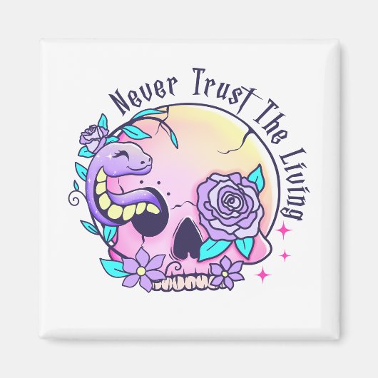Halloween Niedlich Skull Magnet (Vorne)